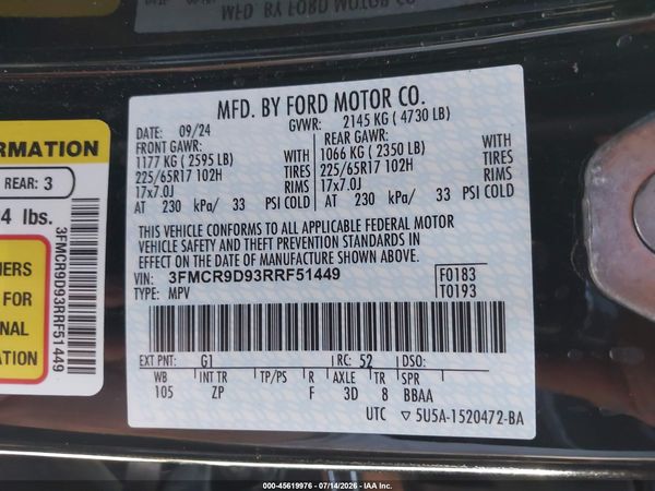 2024 FORD BRONCO SPORT BADLANDS