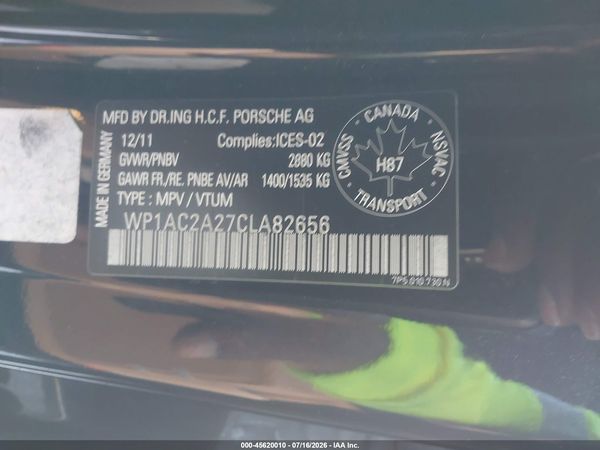 2012 PORSCHE CAYENNE TURBO