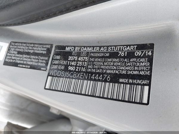 2014 MERCEDES-BENZ CLA 45 AMG 4MATIC — I9