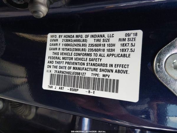 2018 HONDA CR-V EX-L/EX-L NAVI