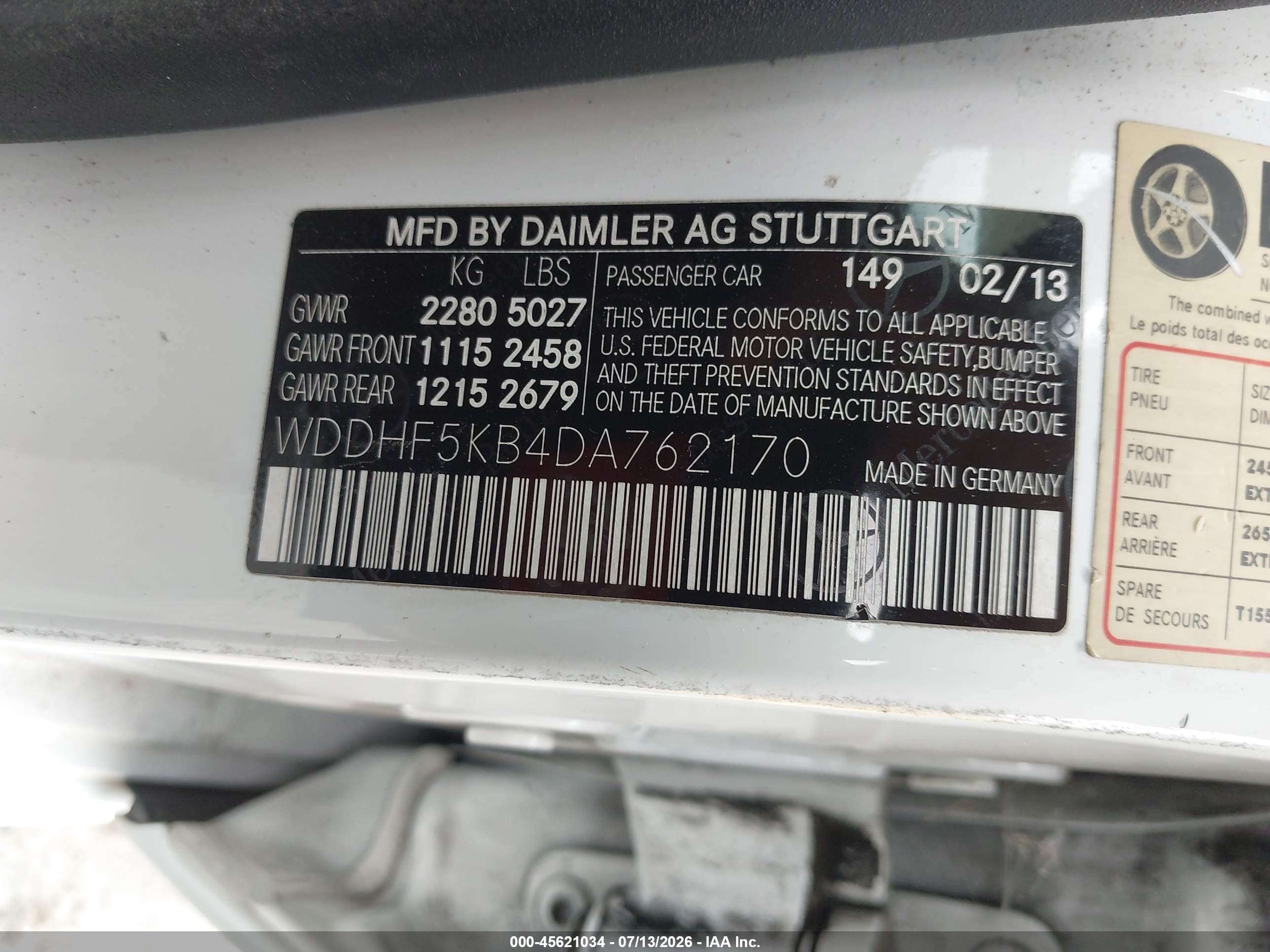 2013 MERCEDES-BENZ E 350 E350