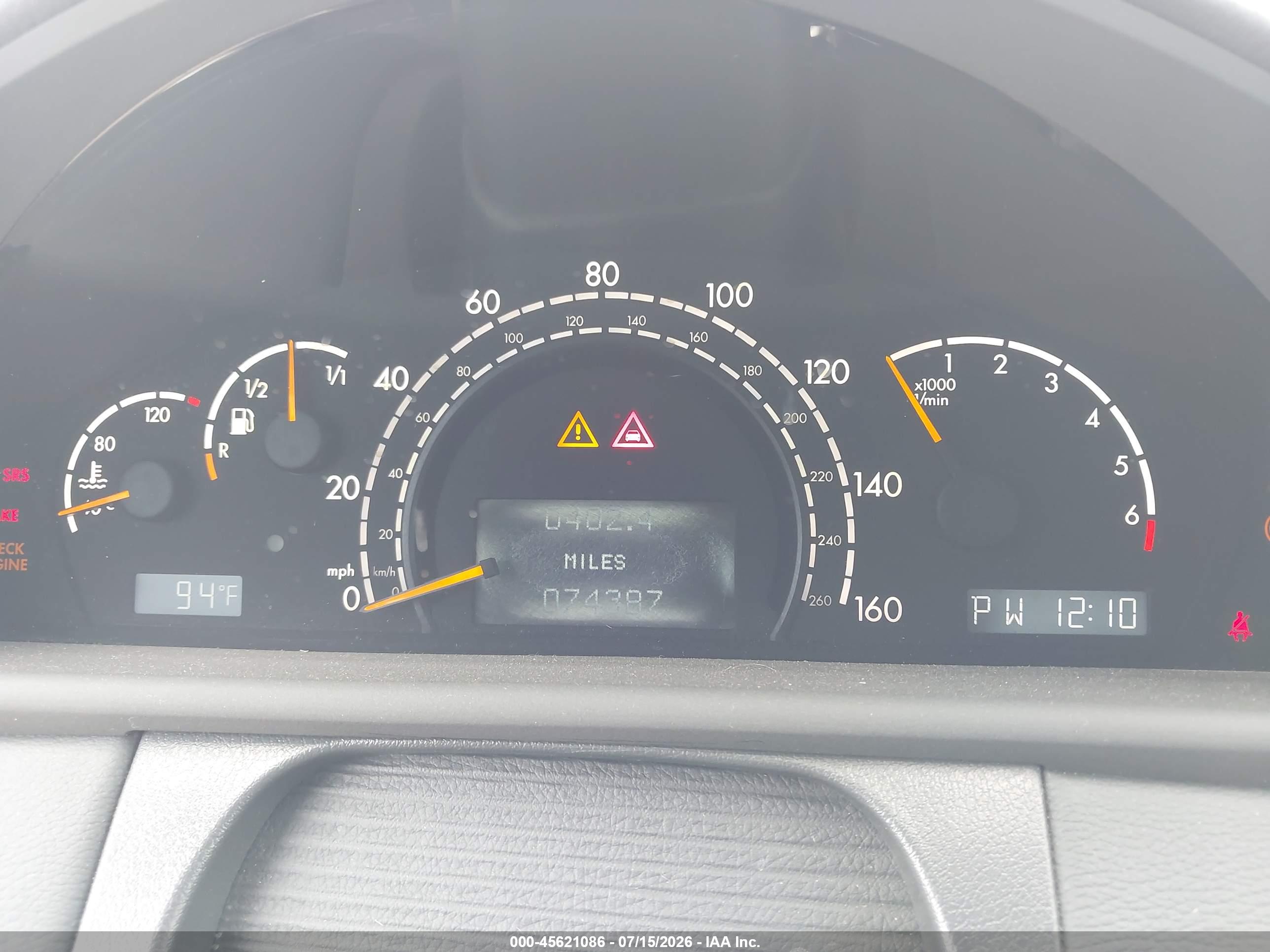 2002 MERCEDES-BENZ CL 500 CL500