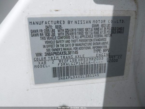 2025 NISSAN KICKS SR FWD
