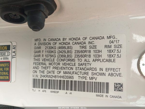 2017 HONDA CR-V EX-L/EX-L NAVI