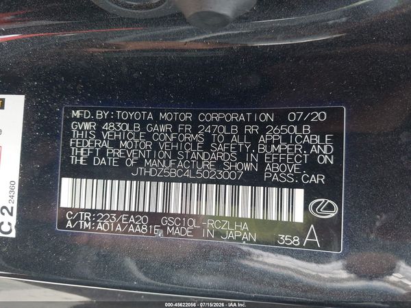 2020 LEXUS RC 350 350 Premium