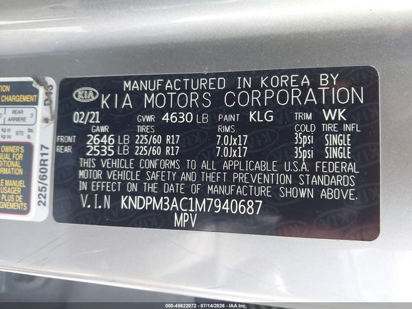 2021 KIA SPORTAGE LX