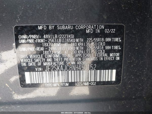 2022 SUBARU FORESTER SPORT