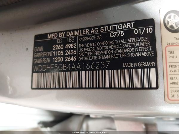 2010 MERCEDES-BENZ E 350 E350