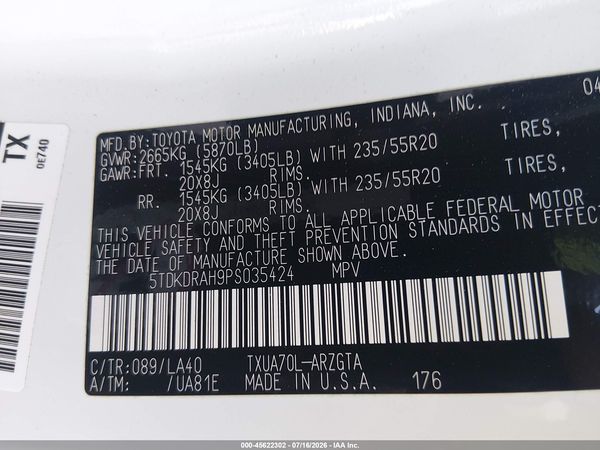 2023 TOYOTA HIGHLANDER PLATINUM