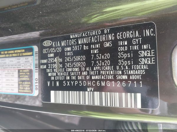2021 KIA TELLURIDE SX