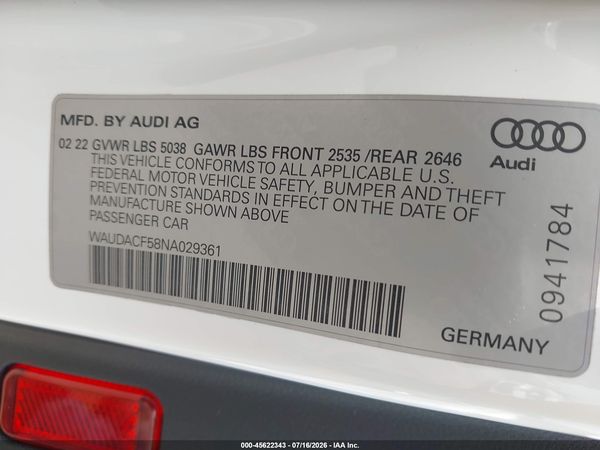 2022 AUDI A5 SPORTBACK
