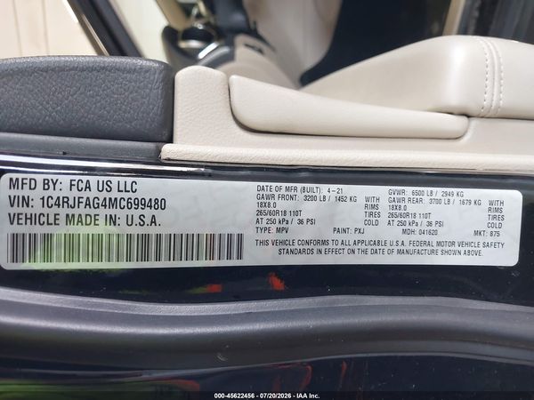 2021 JEEP GRAND CHEROKEE LAREDO E 4X4