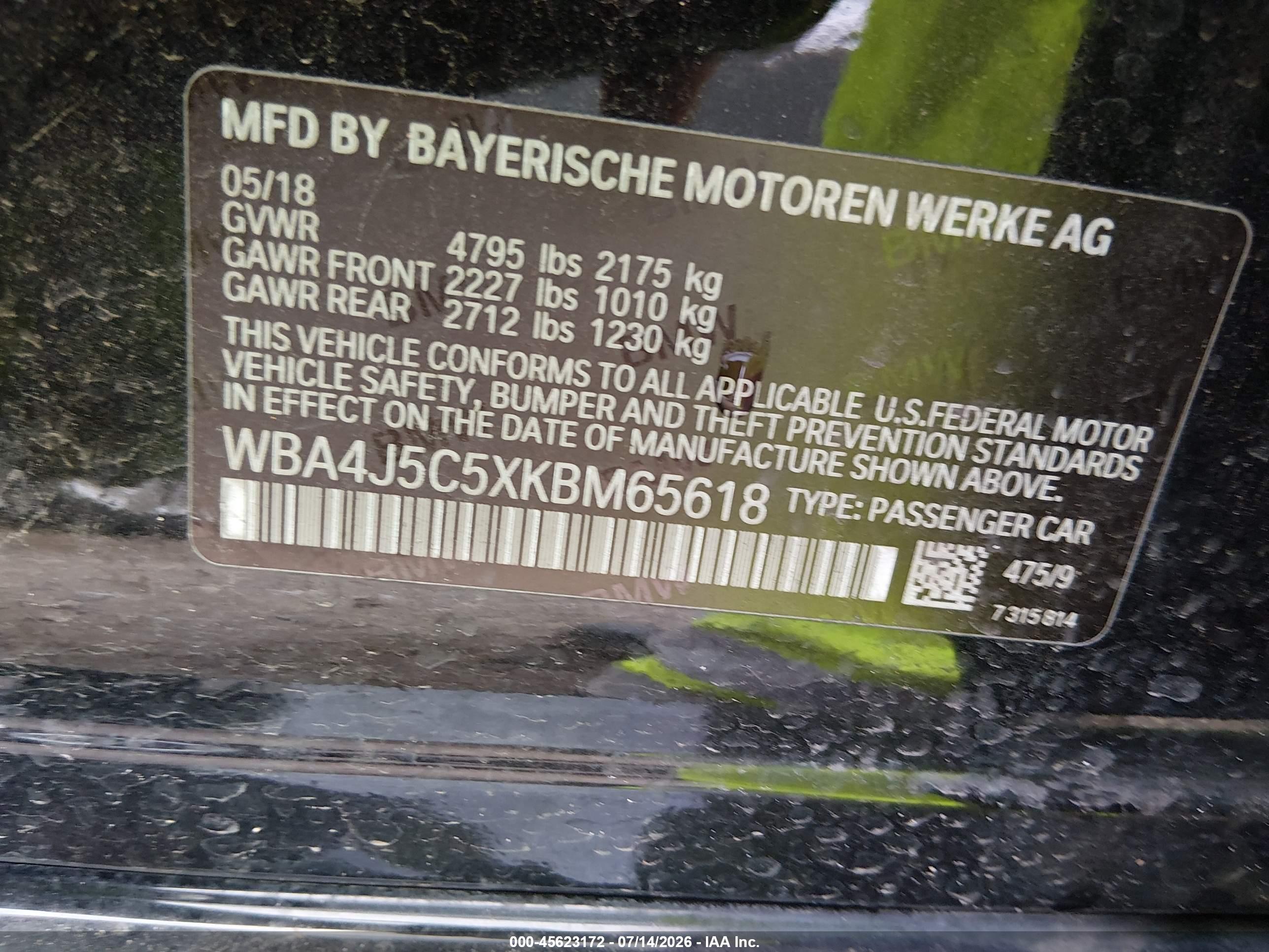 2019 BMW 440I GRAN COUPE