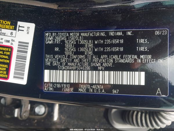 2023 TOYOTA HIGHLANDER LE