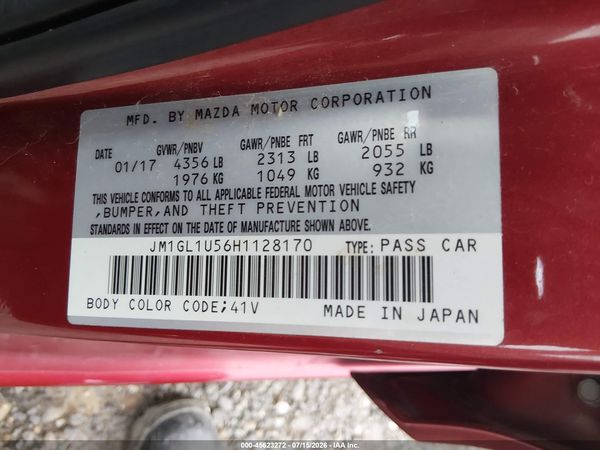 2017 MAZDA MAZDA6 SPORT
