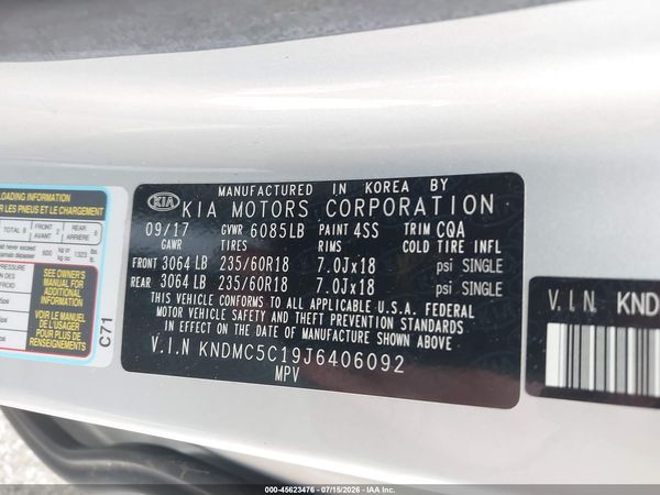 2018 KIA SEDONA EX