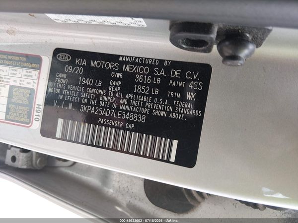 2020 KIA RIO 5-DOOR S