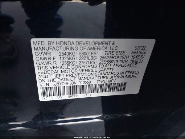 2022 ACURA MDX STANDARD