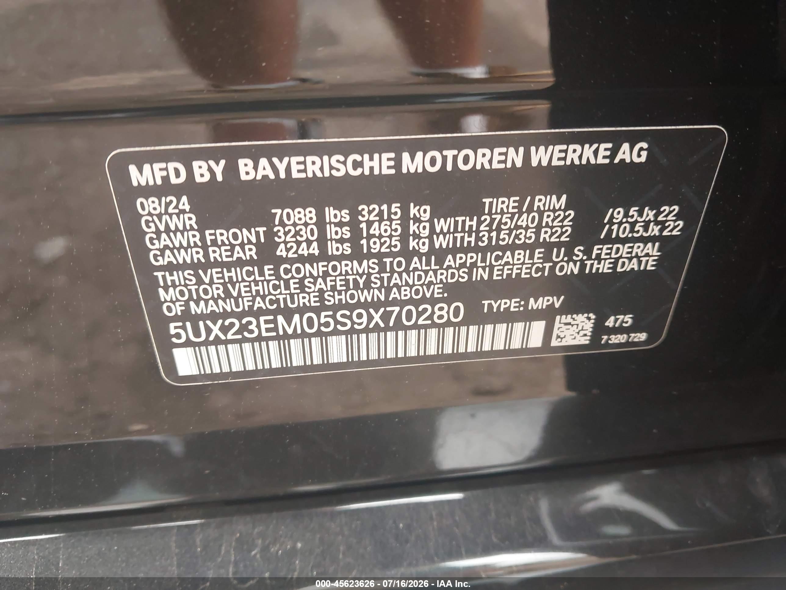 2025 BMW X7 XDRIVE40I