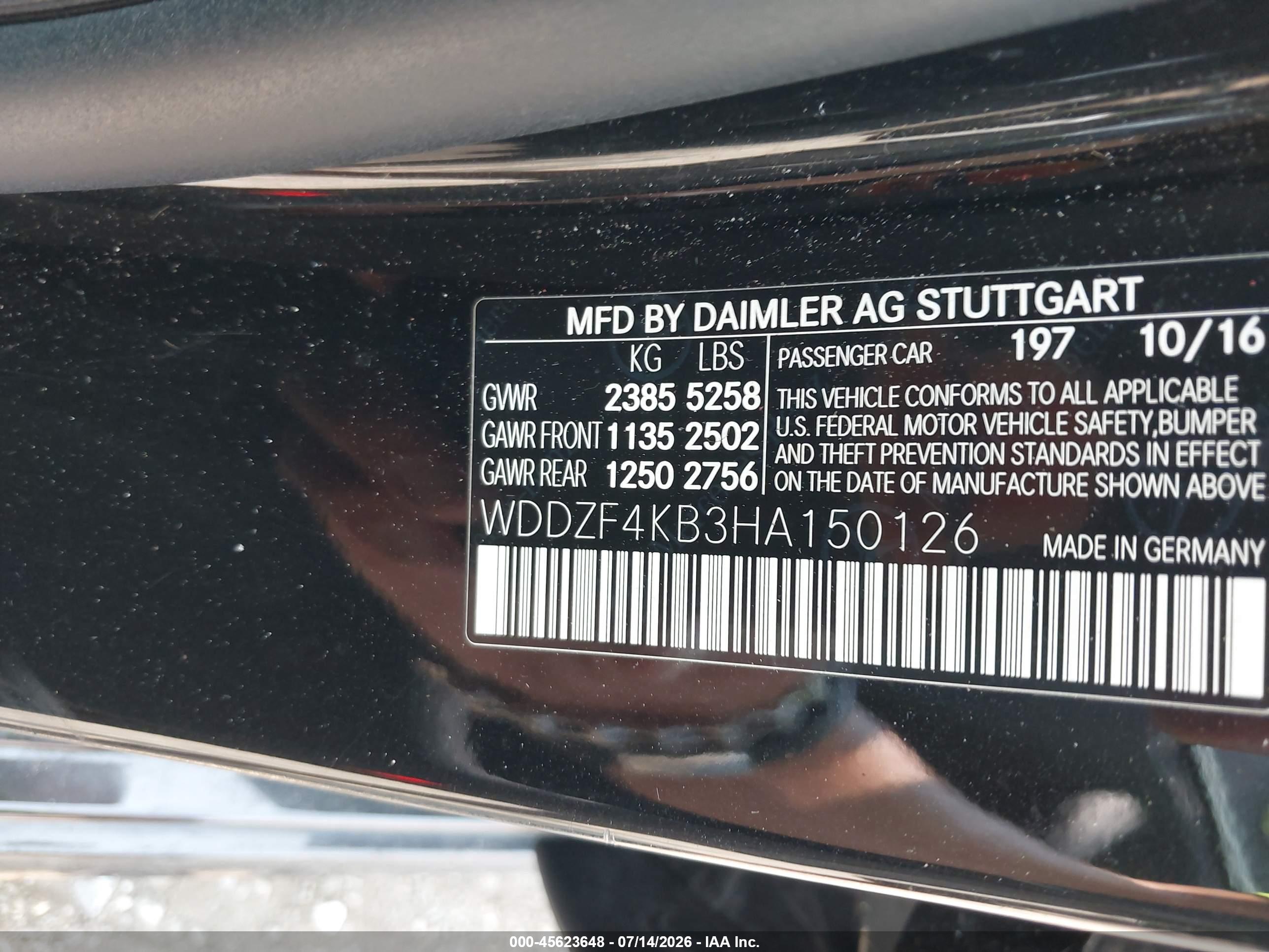 2017 MERCEDES-BENZ E 300 4MATIC