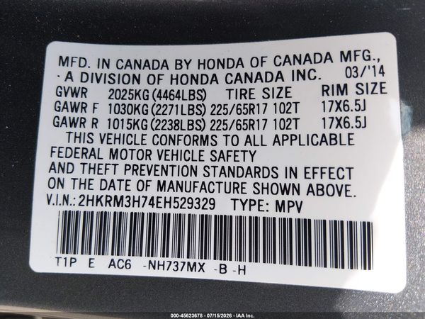 2014 HONDA CR-V EX-L