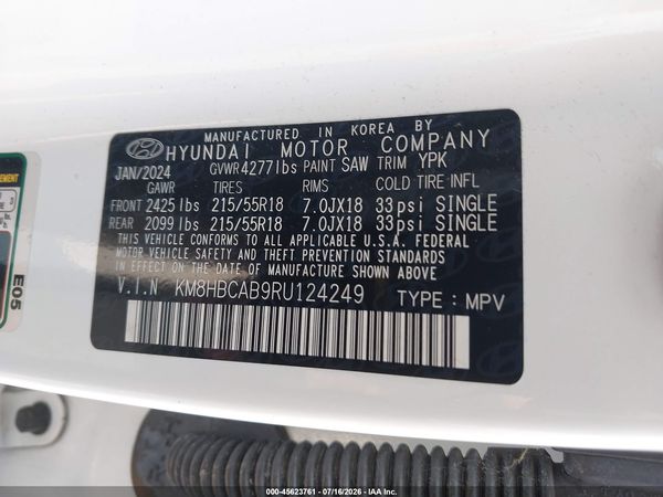 2024 HYUNDAI KONA SEL
