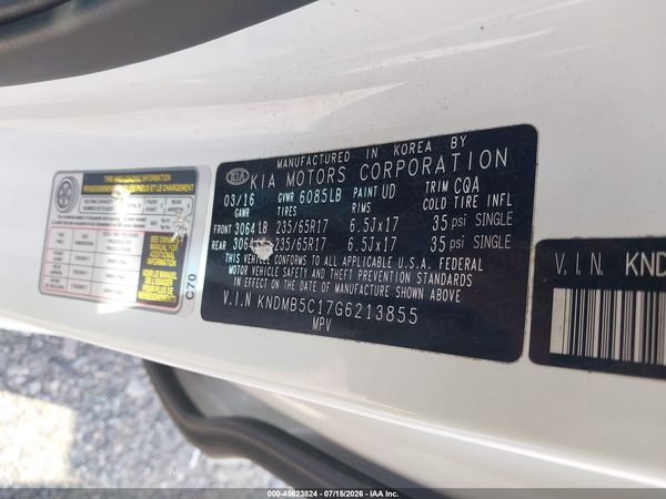 2016 KIA SEDONA LX