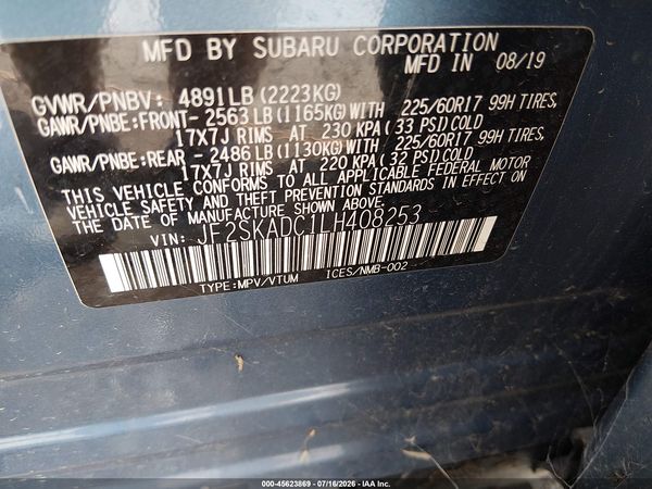 2020 SUBARU FORESTER Base Plus+ES