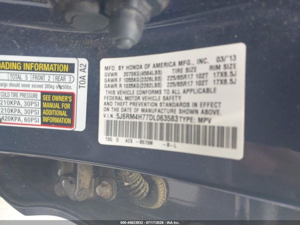 2013 HONDA CR-V EX-L