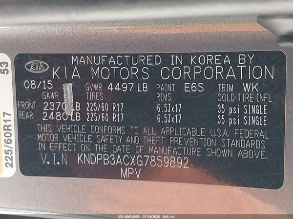 2016 KIA SPORTAGE LX