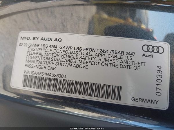 2022 AUDI A5
