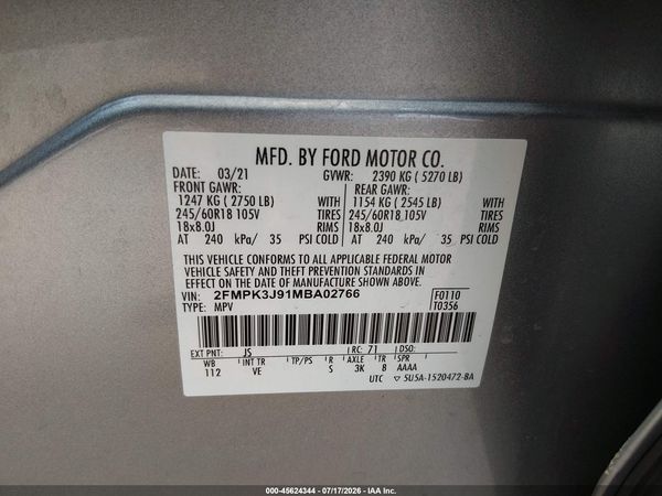 2021 FORD EDGE SEL