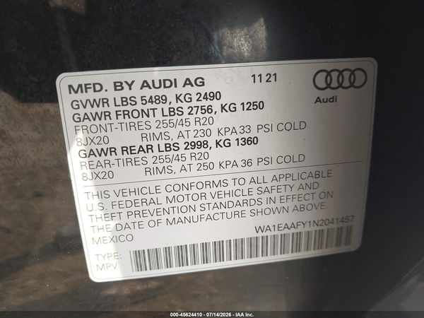 2022 AUDI Q5
