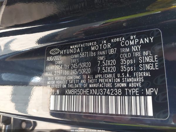 2022 HYUNDAI PALISADE LIMITED