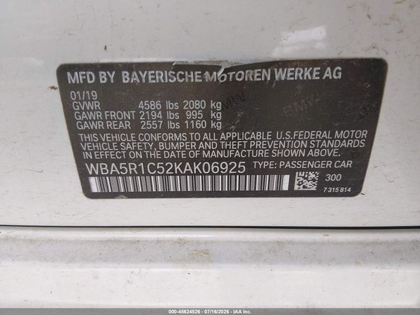 2019 BMW 330I