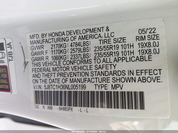 2022 ACURA RDX STANDARD