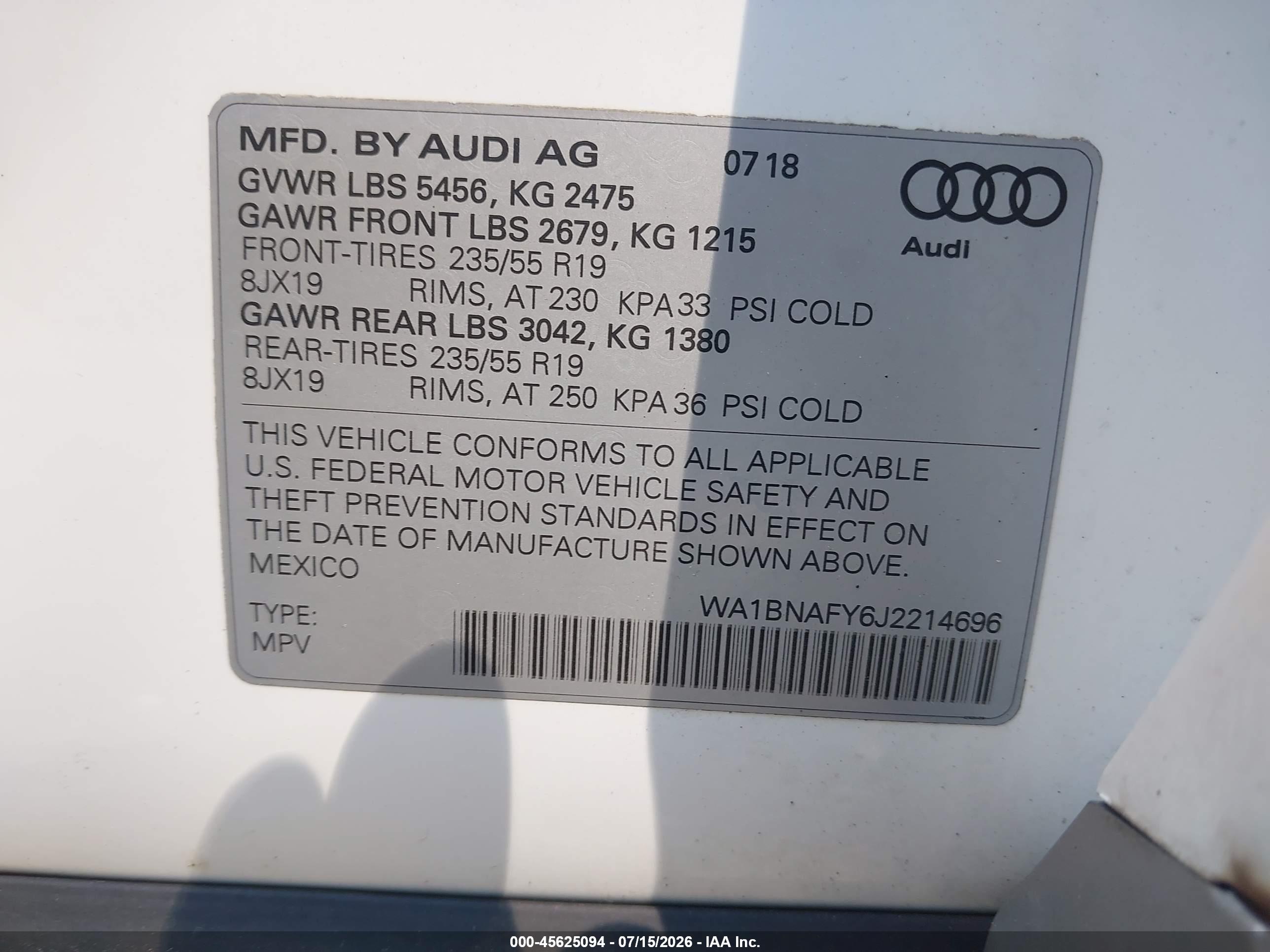 2018 AUDI Q5