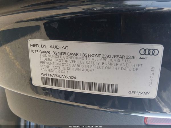 2018 AUDI A5 2.0T PREMIUM