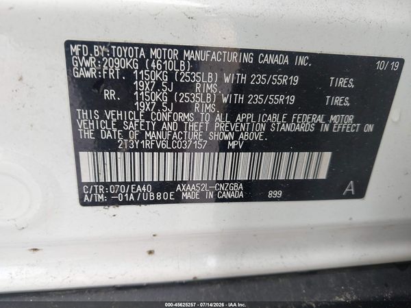 2020 TOYOTA RAV4 LIMITED