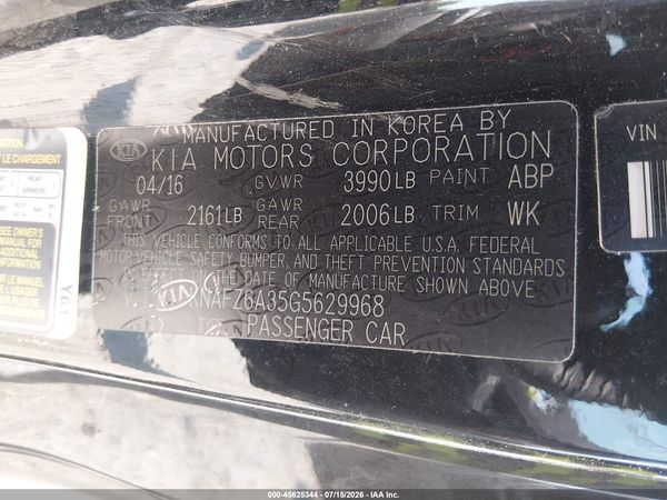 2016 KIA FORTE KOUP SX