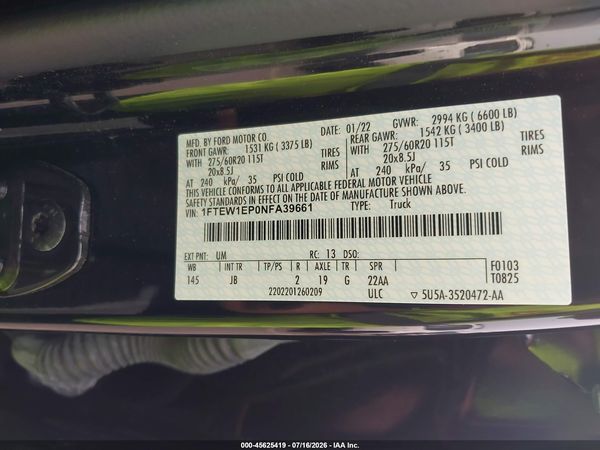 2022 FORD F-150 XL