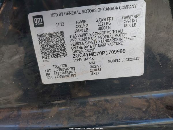 2023 CHEVROLET SILVERADO 2500HD 4WD  STANDARD BED CUSTOM — I9