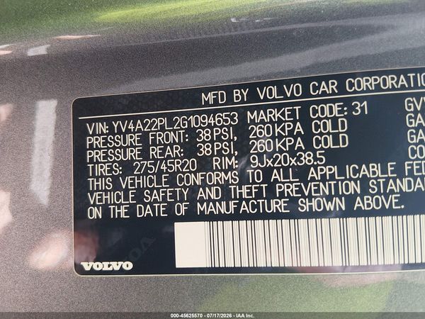 2016 VOLVO XC90 T6 INSCRIPTION