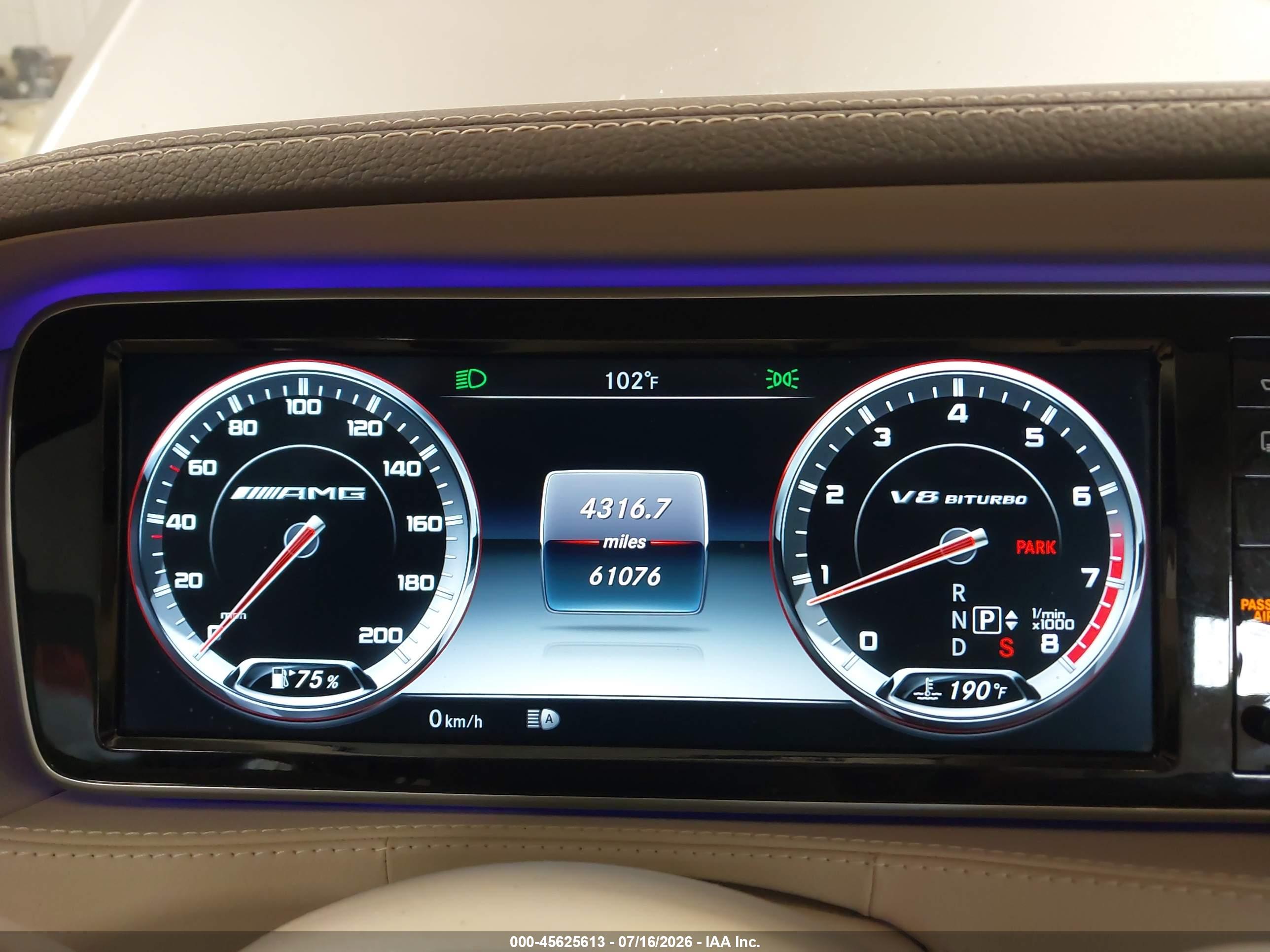 2016 MERCEDES-BENZ AMG S 63 4MATIC