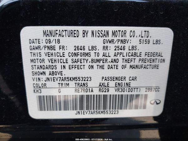 2019 INFINITI Q50 3.0T LUXE