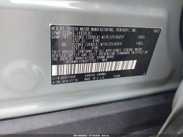 2022 TOYOTA RAV4 HYBRID XLE