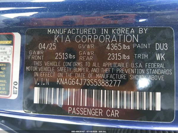 2025 KIA K5 GT-LINE