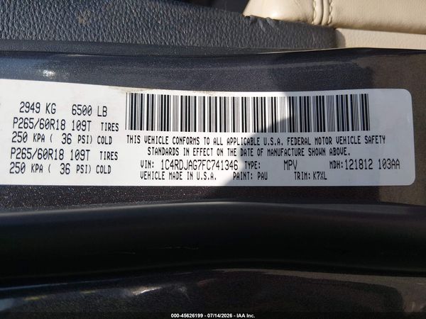 2015 DODGE DURANGO SXT
