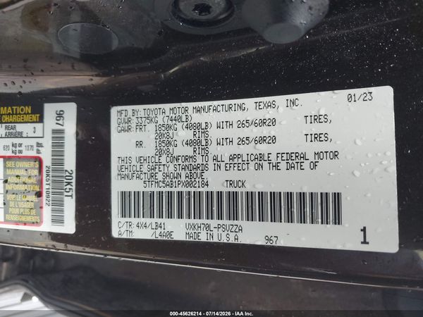 2023 TOYOTA TUNDRA HYBRID 1794 EDITION