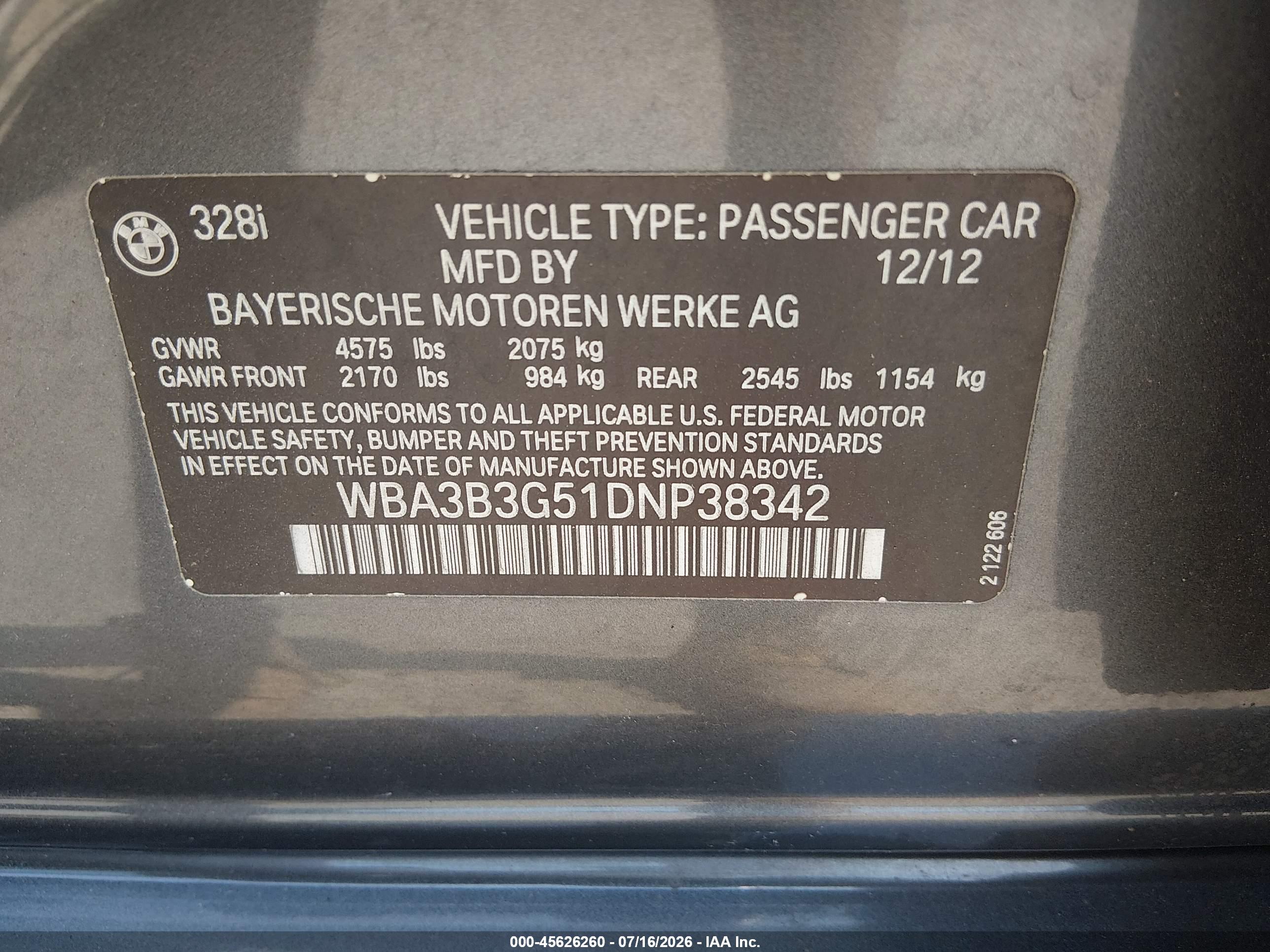 2013 BMW 328I xDrive SA
